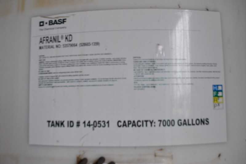BASF STORAGE TANK PLASTIC 7000GAL WITH BALL VALVES - MISCELLANEOUS