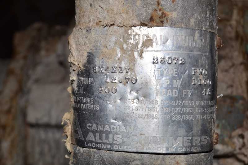 ALLIS CHALMERS PWO 8X4X17 STAINLESS CENTRIFUGAL PUMP 900GPM 45FT HEAD - MISCELLANEOUS