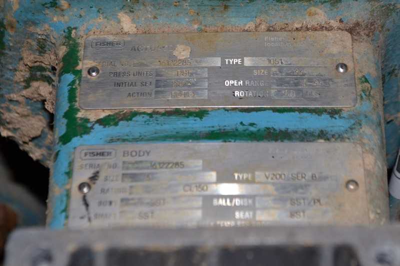 FISHER V200 V-BALL CONTROL VALVE 3 - MISCELLANEOUS
