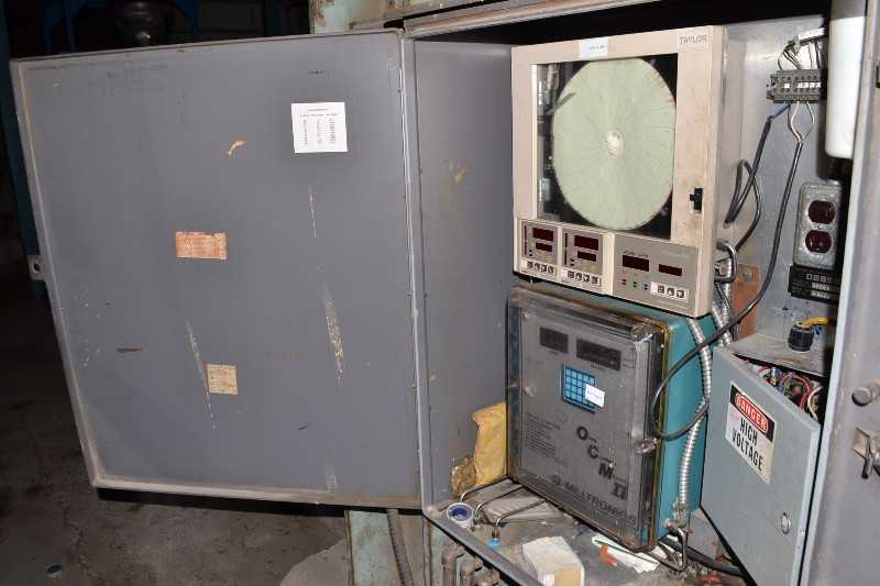 ELECTRICAL CABINET WITH TAYLOR FULLSCOPE ER/C CHART RECORDER, MILLTRONICS OCM II OPEN CHANNEL MONITOR - MISCELLANEOUS