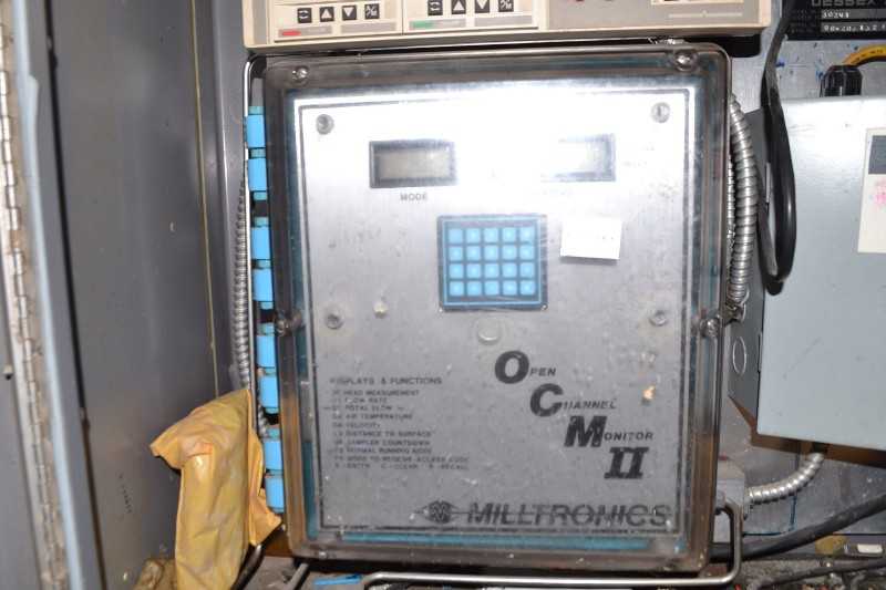 ELECTRICAL CABINET WITH TAYLOR FULLSCOPE ER/C CHART RECORDER, MILLTRONICS OCM II OPEN CHANNEL MONITOR - MISCELLANEOUS
