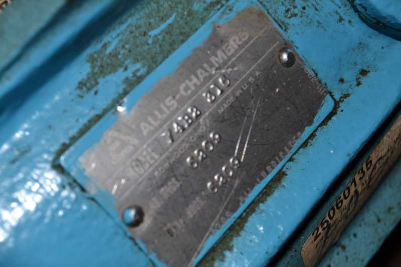 ALLIS CHALMERS PWO F4B2 316 STAINLESS CENTRIFUGAL PUMP 1X2 WITH WESTINGHOUSE 20HP AC MOTOR - MISCELLANEOUS