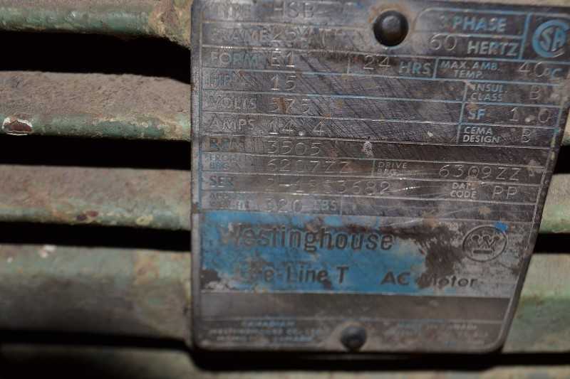 ALLIS CHALMERS PWO F4B2 316 STAINLESS CENTRIFUGAL PUMP 1X2 WITH WESTINGHOUSE 15HP AC MOTOR - MISCELLANEOUS