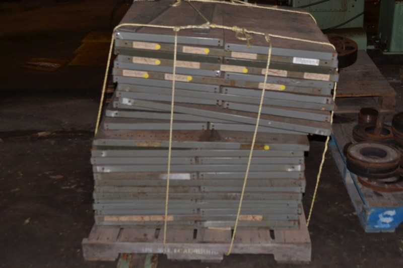 8 PALLETS OF SHELVING, PUMP PARTS, BLOWERS, PAPER MACHINE PARTS - MISCELLANEOUS