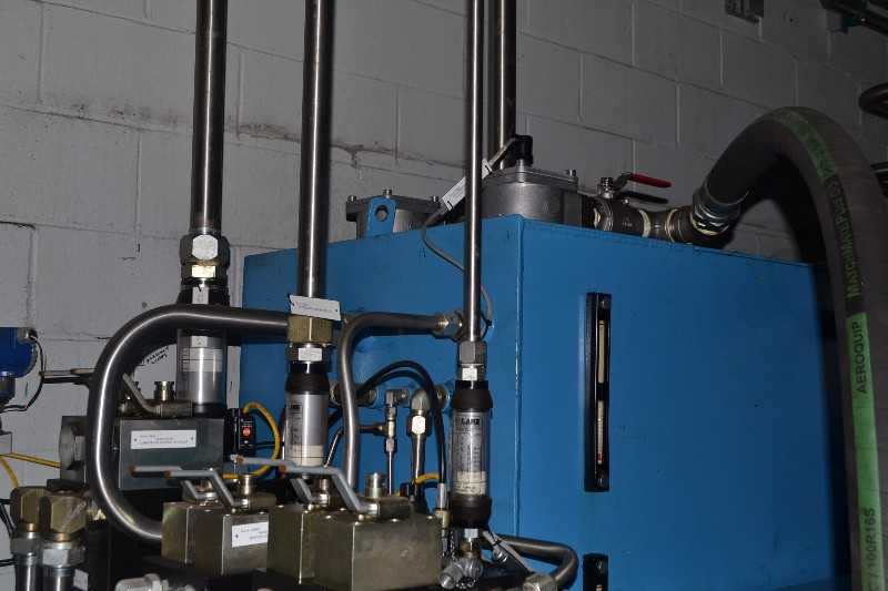 HYDRAULIC SYSTEM WITH DENISON PUMPS, VALVES, TOSHIBA 25HP MOTORS, AMERICAN INDUSTRIAL HEAT EXCHANGERS, RESERVOIR, FILTERS - MISCELLANEOUS