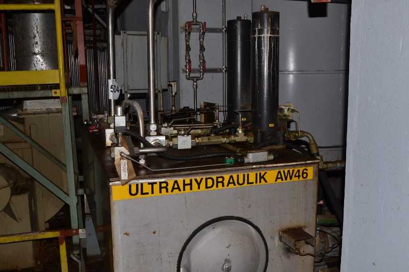 HYDRAULIC POWER UNIT WITH HYDRAULIC PUMPS, BALDOR/WEG AC MOTORS - 3&50HP, FILTERS, VALVES, HEAT EXCHANGERS - MISCELLANEOUS