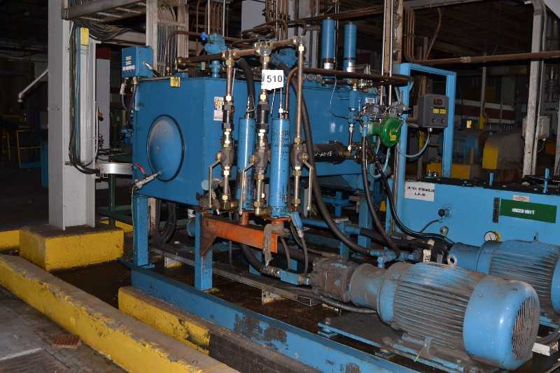 HYDRAULIC POWER UNIT WITH VICKERS HYDRAULIC PUMPS/VALVES, AC MOTORS, FILTERS, FISHER CONTROL VALVES, HEAT EXCHANGERS - MISCELLANEOUS
