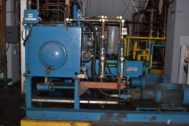 HYDRAULIC POWER UNIT WITH VICKERS HYDRAULIC PUMPS/VALVES, AC MOTORS, FILTERS, FISHER CONTROL VALVES, HEAT EXCHANGERS - MISCELLANEOUS