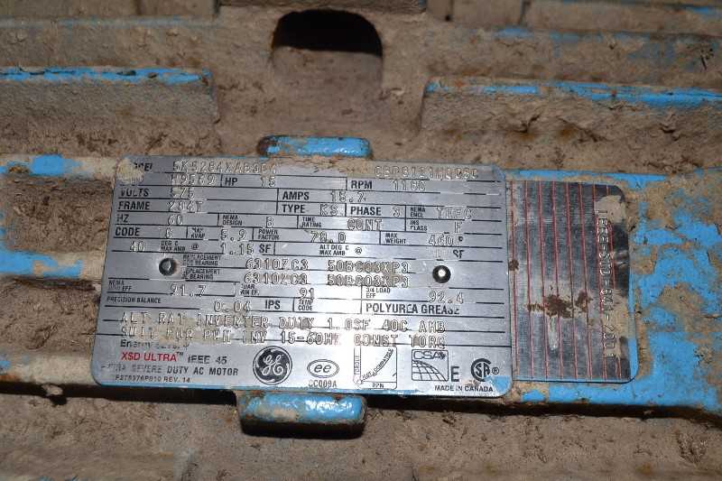 GE 5KS284XAB304 AC MOTOR 15HP 284T 1180RPM 575V - MISCELLANEOUS