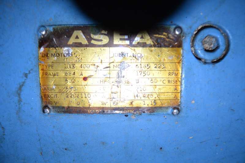 ASEA LAE-400L DC MOTOR 500HP 550V 1750RPM 684A FRAME - MISCELLANEOUS