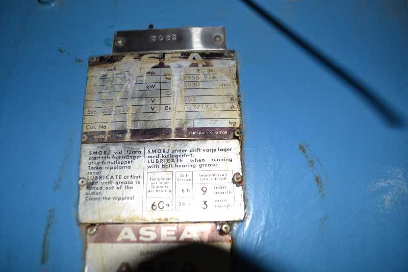 ASEA LAB-355 DC MOTOR 404KW 570V 1830RPM - MISCELLANEOUS