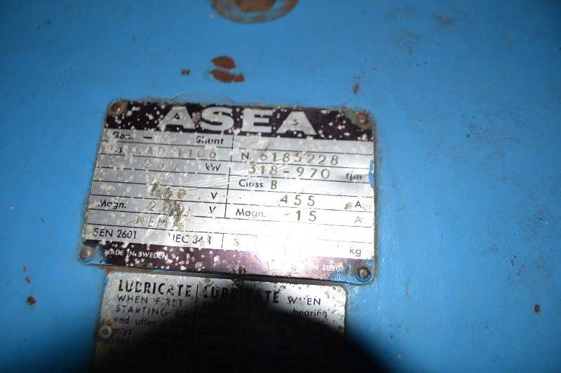 ASEA LAD1106 DC MOTOR 250KW 318-970RPM - MISCELLANEOUS