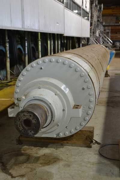 CERAMIC ROLL PRESS SECTION STAINLESS SHELL, GRANITE COATING 29FT #339 PAPER MACHINE ROLL - MISCELLANEOUS