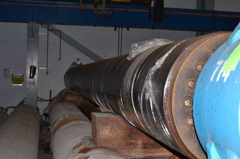 TOP CALENDER ROLL - ROLL STORAGE AREA 30FT STEEL SHELL PAPER MACHINE ROLL (SPARE) - MISCELLANEOUS