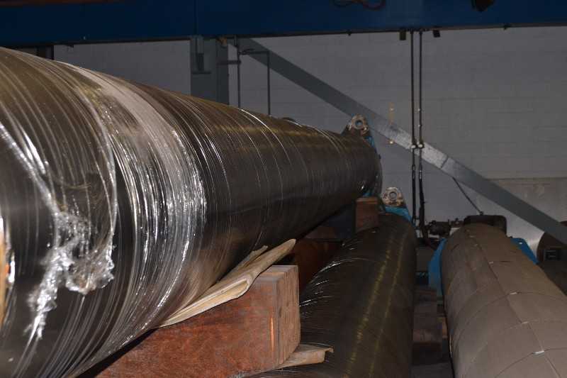 AQUITERM HOT WTR CALENDER INTERMED ROLL - ROLL STOARGE AREA 28FT STAINLESS SHELL PAPER MACHINE ROLL (SPARE) SERIAL # 106357 - MISCELLANEOUS