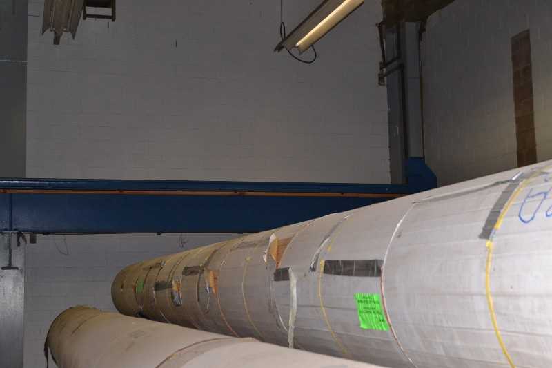 GROOVED FELT GUIDE ROLL - ROLL STORAGE AREA 30FT STEEL SHELL PAPER MACHINE ROLL (SPARE) - MISCELLANEOUS