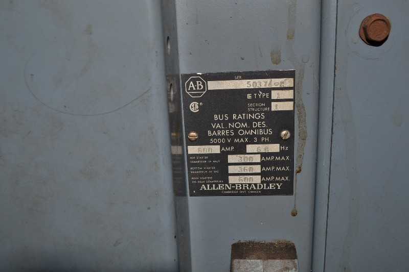 ALLEN BRADLEY CENTERLINE MCC WITH 2X 400A 5KV STARTERS, MULTILIN 269PLUS MOTOR RELAY - MISCELLANEOUS