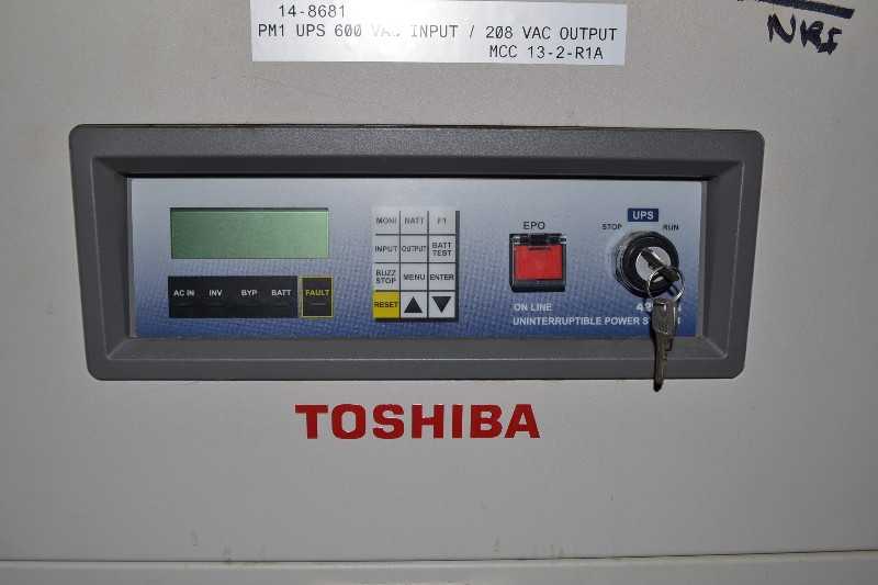 TOSHIBA 4200FA BACKUP UPS 3PH 600V IN 3PH 208Y/120V 25KVA OUT - MISCELLANEOUS
