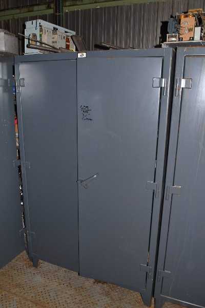 STRONG HOLD CABINET WITH CONTENTS - SLC150 CONTROLLERS, RELAYS, CONTACTORS, THYRISTORS - MISCELLANEOUS