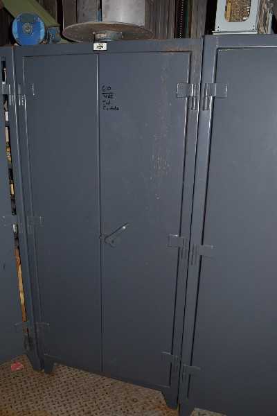 STRONG HOLD CABINET WITH CONTENTS - PANEL METERS, ASEA CONTROL BOARDS, CURRENT TRANSFORMERS, SLC100 CONTROLLERS - MISCELLANEOUS