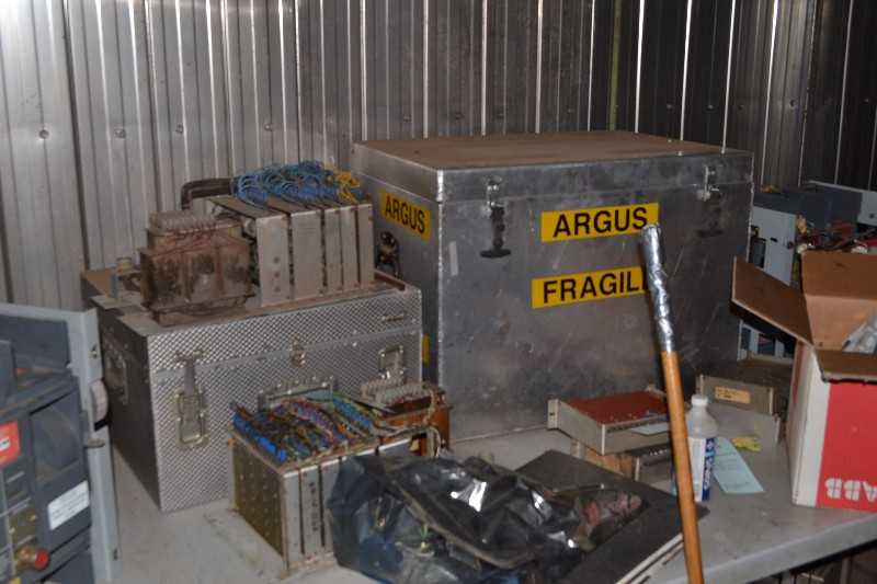 TABLE WITH CONTENTS - CUTLER HAMMER 1600A MOLDED CASE TRIPS, ASEA CONTROLS, ABB SACE S6D800W BREAKER, FUSES - MISCELLANEOUS