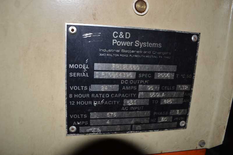 C&D FR12L550 BATTERY CHARGER 24V 95A 575V 3PH - MISCELLANEOUS