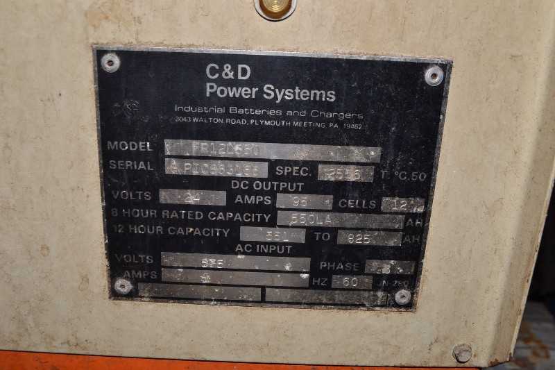 C&D FR12L550 BATTERY CHARGER 24V 95A 575V 3PH - MISCELLANEOUS