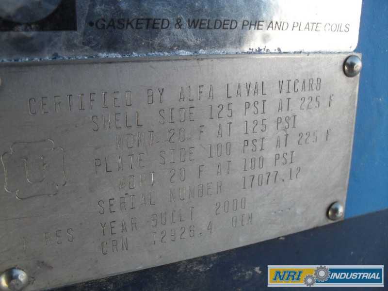 ALFA LAVAL CN6-14C-59HN VICARB STAINLESS HEAT EXCHANGER 175X67X31IN (PINE FALLS) - MISCELLANEOUS