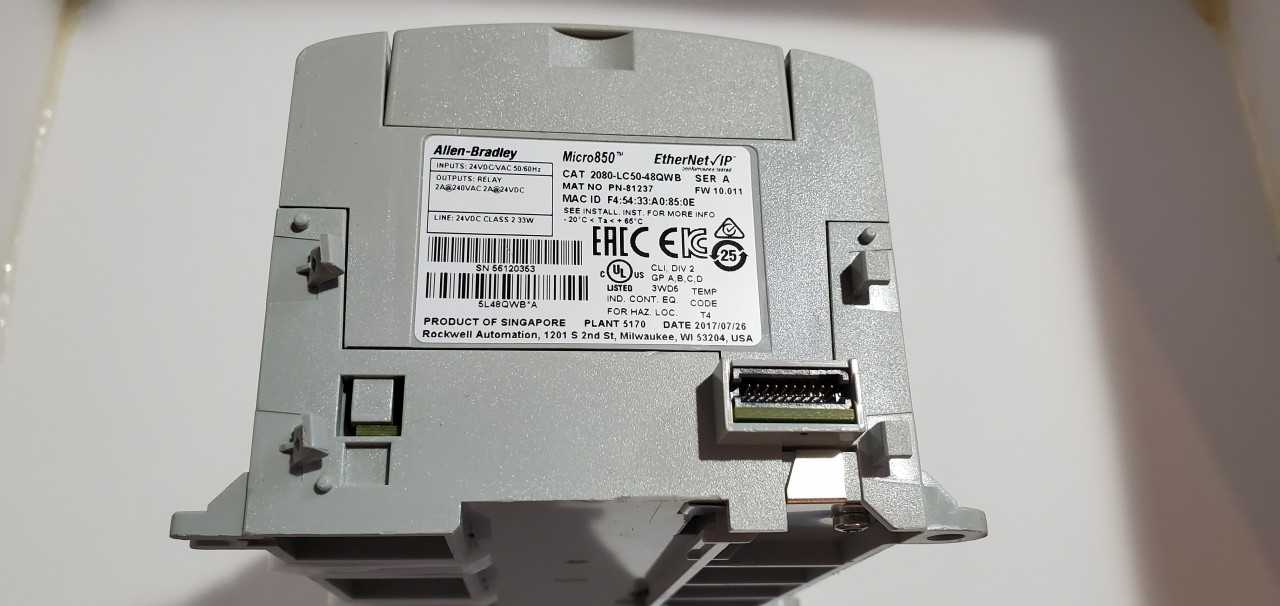 Allen Bradley Micro 850  2080-LC50-48QWB PLC - AUTOMATION & CONTROLS