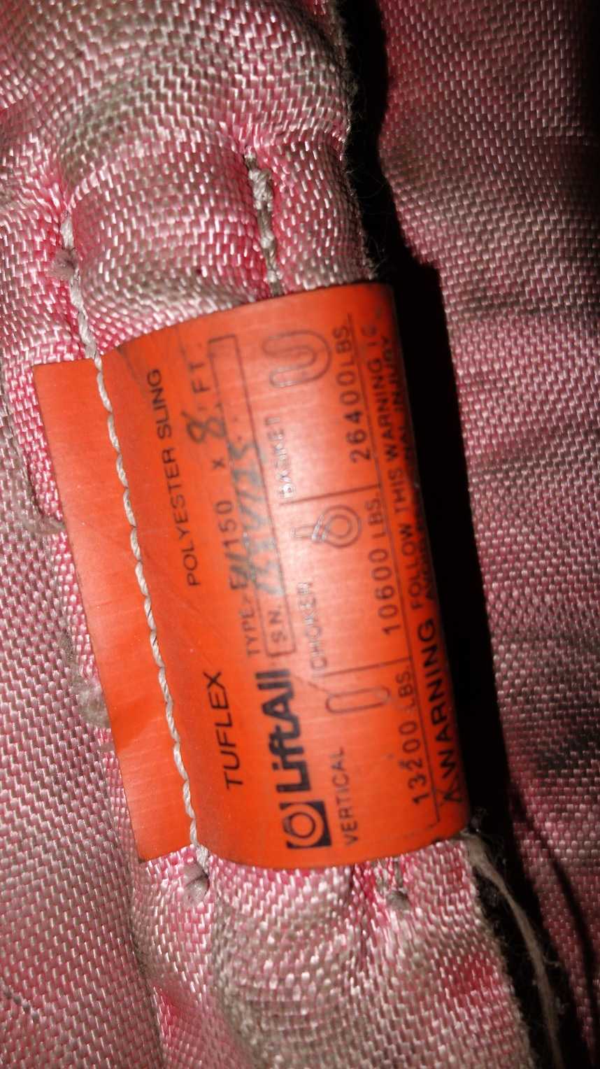 LOT OF ASSORTED LIFTING SLINGS, LIFTALL TUFLEX, TWINTEX - LIFTING EQUIPMENT