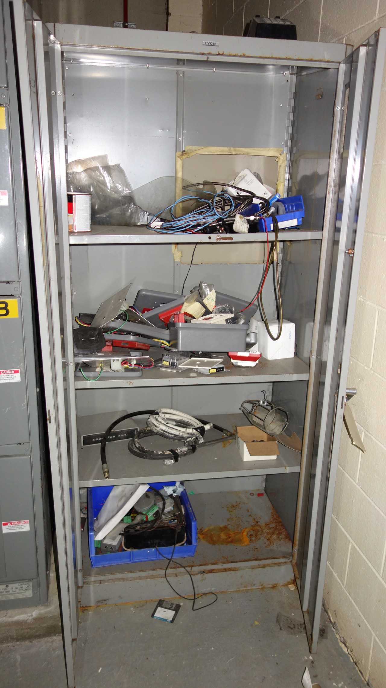 CABINET WITH CONTENTS, ASSORTED ELECTRICAL MRO - ELECTRICAL COMPONENTS