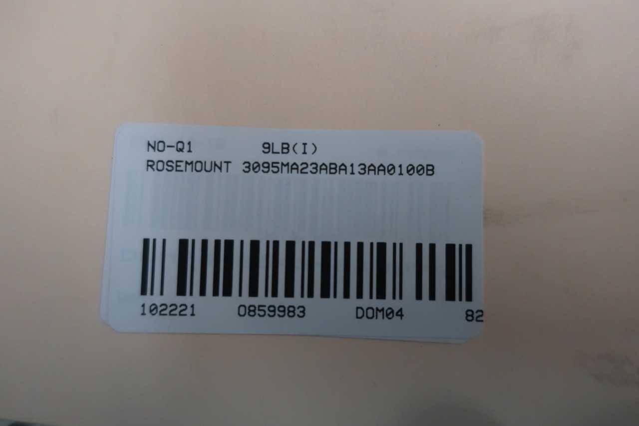 ROSEMOUNT 3095MA23ABA13AA0100B PRESSURE TRANSMITTER 0-250IN-H2O 11-55V-DC - INSTRUMENTATION
