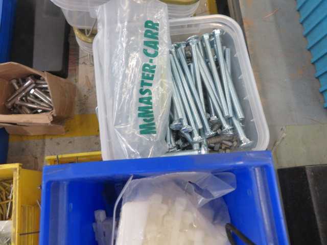 Aluminum Table on wheels and contents - MISCELLANEOUS