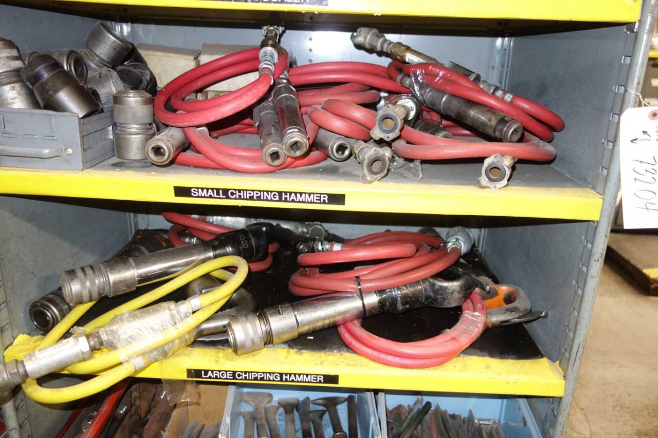 Lot of Assorted Ingersoll Rand Chipping Hammers and Bits - PNEUMATIC POWER TOOL