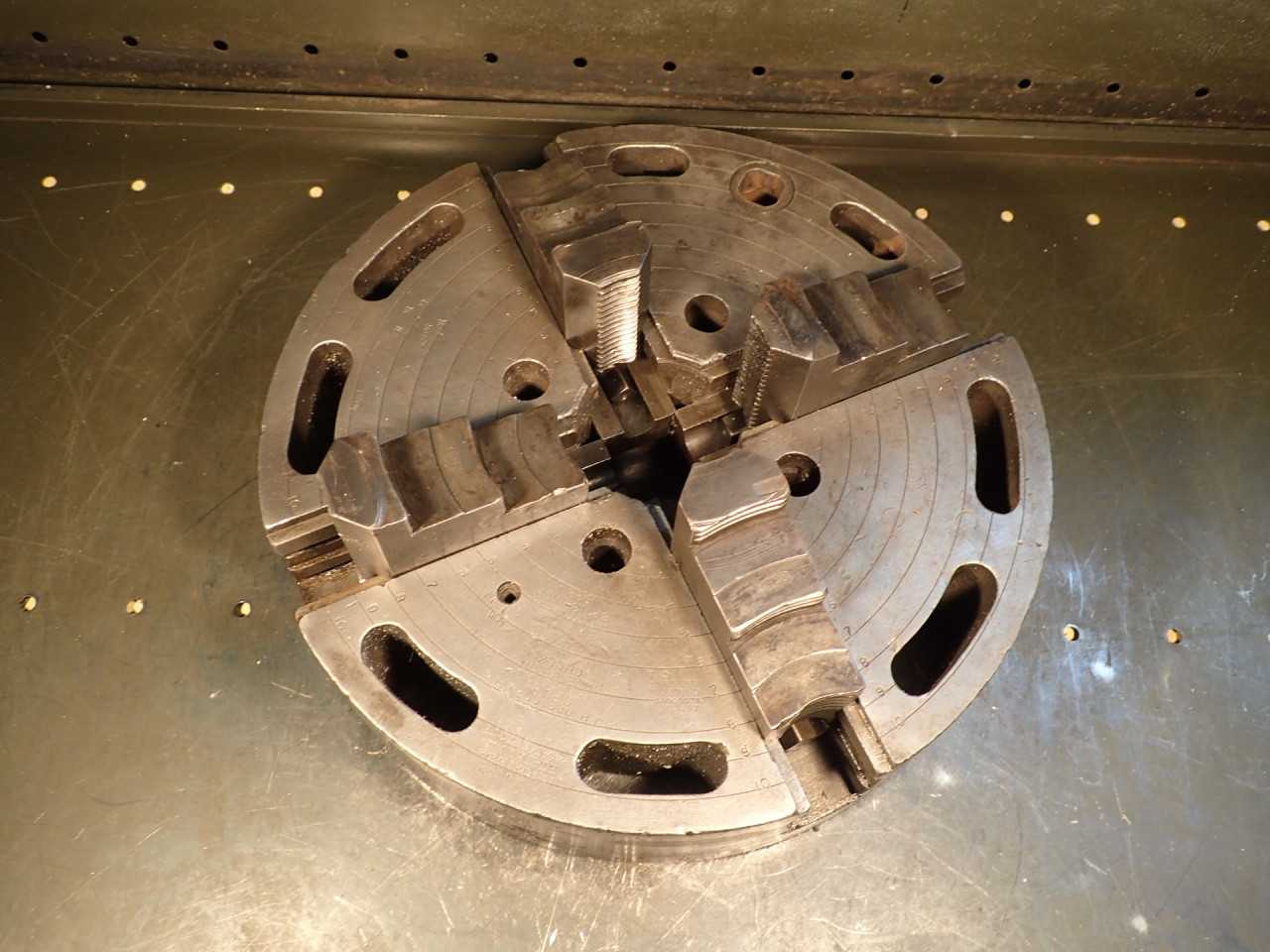 Wescott 13-1/2" Combination Independent & Universal Scroll Lathe Chuck 4-Jaw - LATHE PARTS