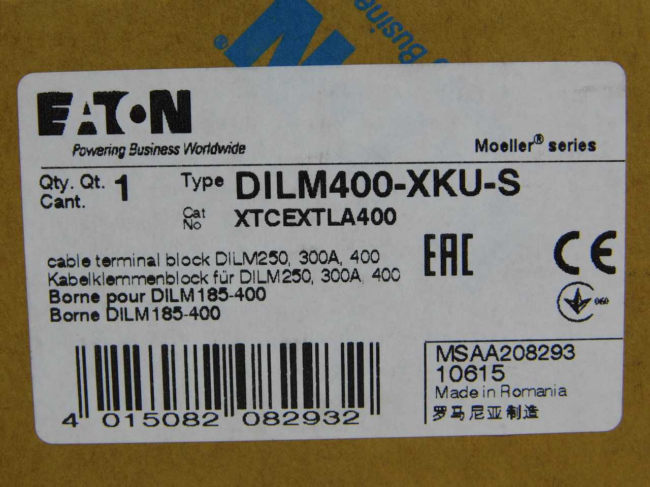 Quantity of 10x XTCEXTLA400 Contactors - CONTACTORS