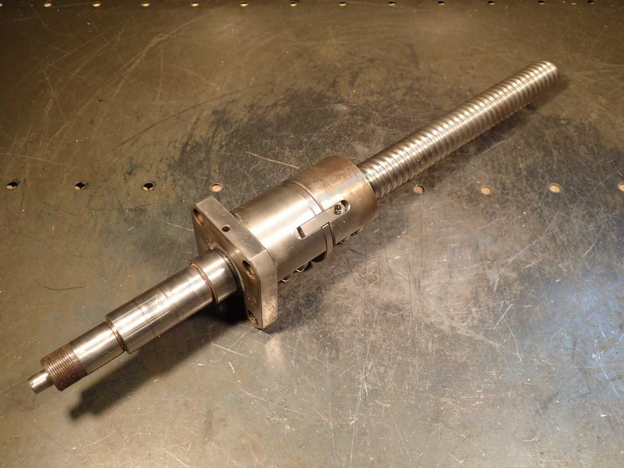 6mm Pitch 28mm Thread OD Ball Screw: 9" Travel, 17-3/4" OAL - HOLEMAKING TOOLS