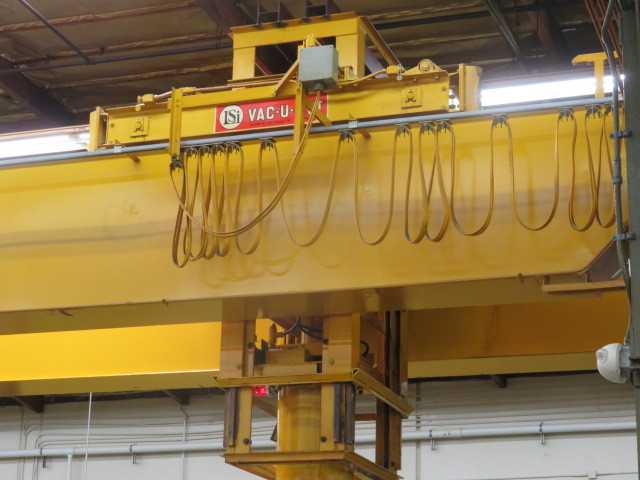 Bridge Crane, 75' Span, 120' Heavy Duty Rail W/Vac U Lift - CRANES
