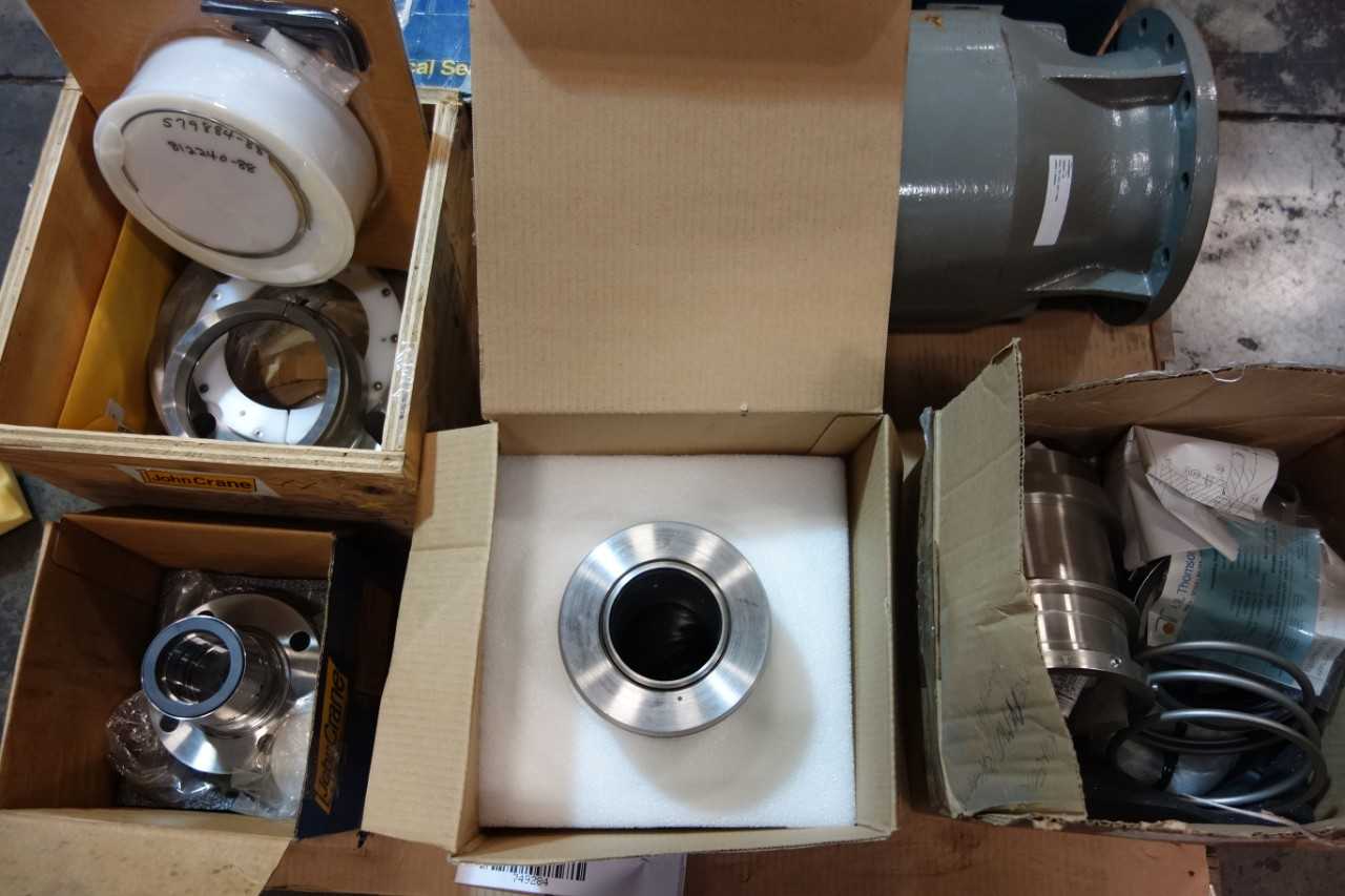 1 PALLET OF ASSORTED PUMP REPLACEMENT PARTS & ACCESSORIES- JOHN CRANE, FLOWSERVE - POWER TRANSMISSION