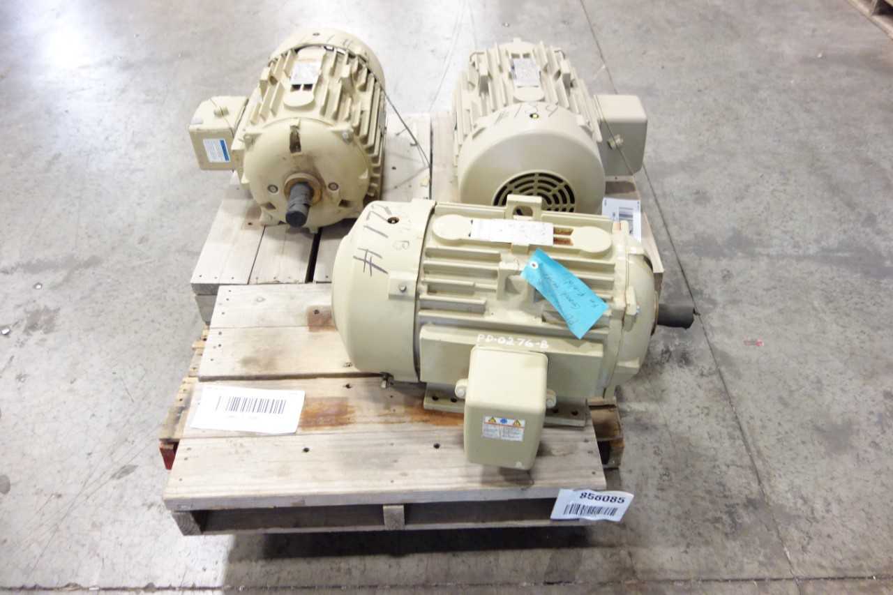 LOT OF 3 ASSORTED GENERAL ELECTRIC MOTORS - ELECTRIC MOTORS