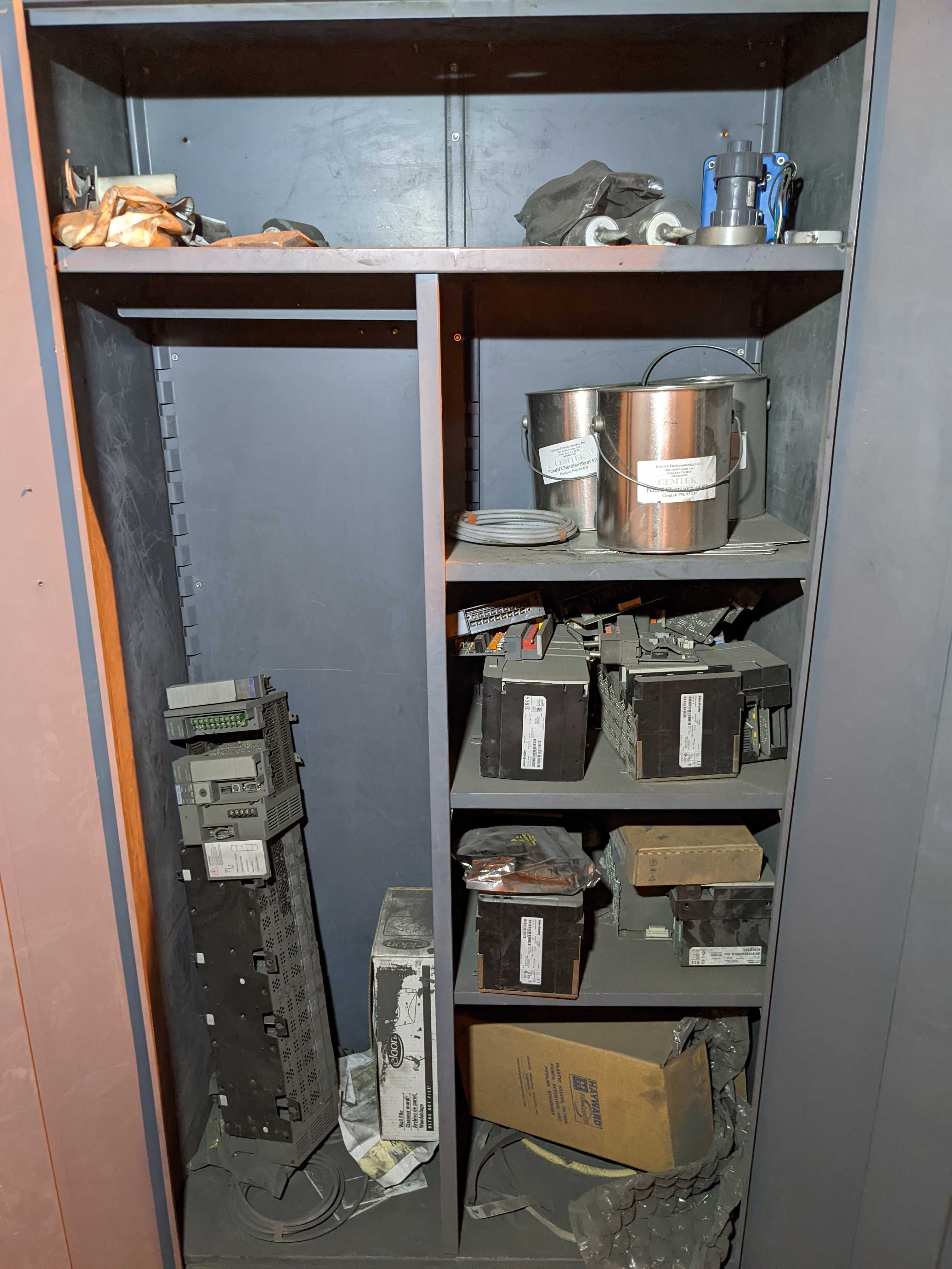 CABINET WITH CONTENTS - ELECTRICAL COMPONENTS