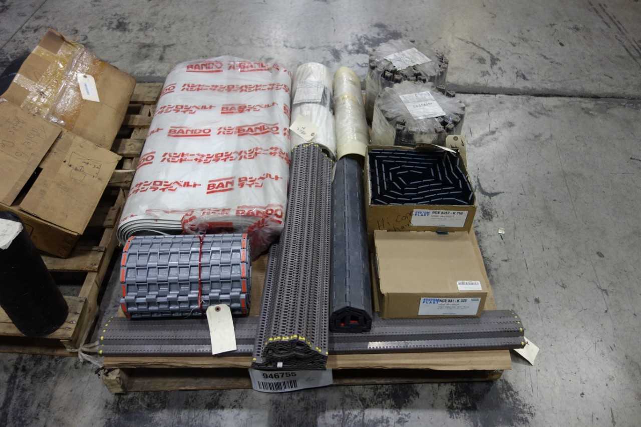 2 PALLETS OF ASSORTED CONVEYOR PARTS AND ACCESSORIES - CONVEYORS