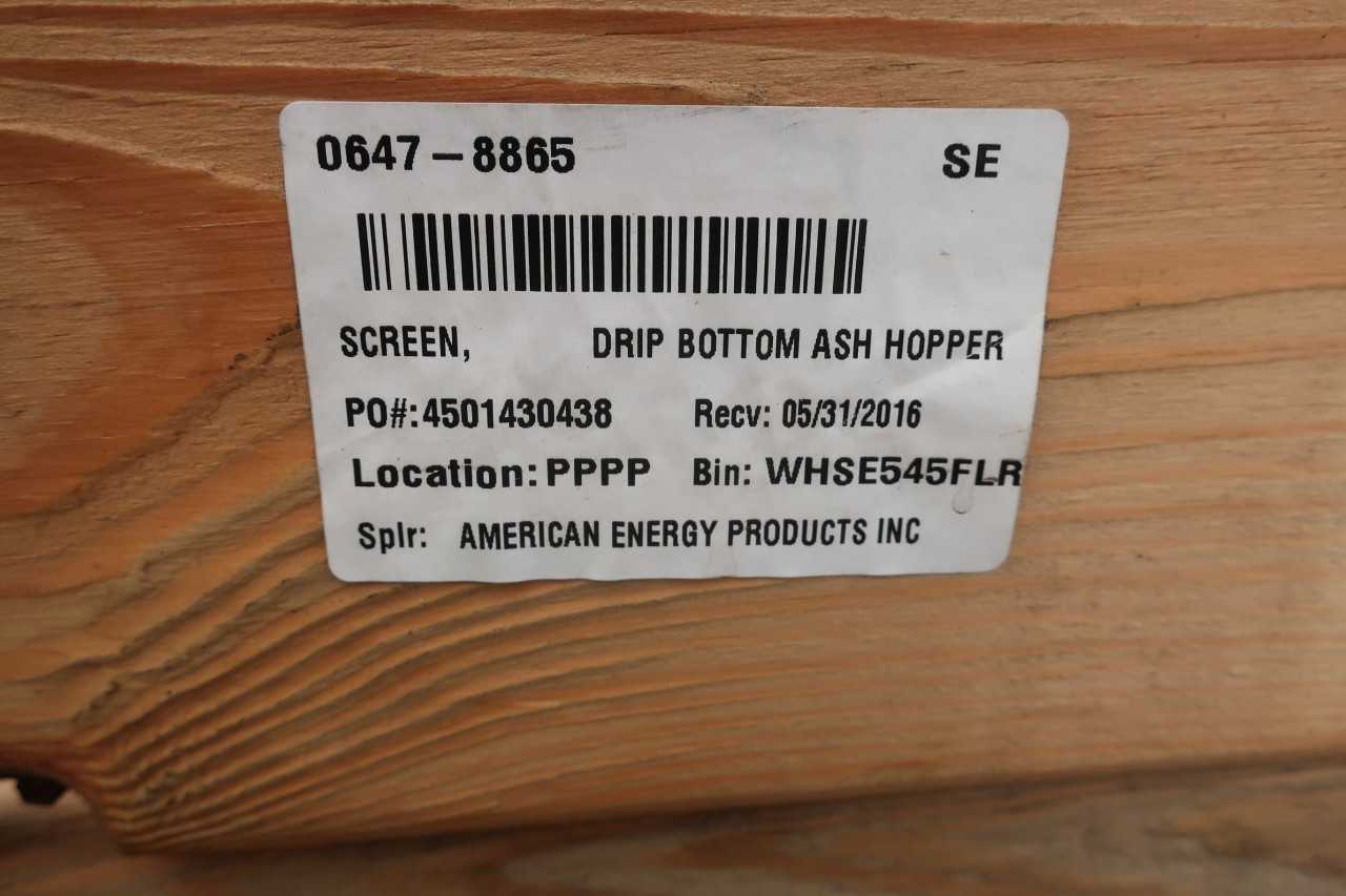 5 CRATES OF ASSORTED STAINLESS STEEL DRIP BOTTOM SCREENS FOR ASH HOPPER - MISCELLANEOUS