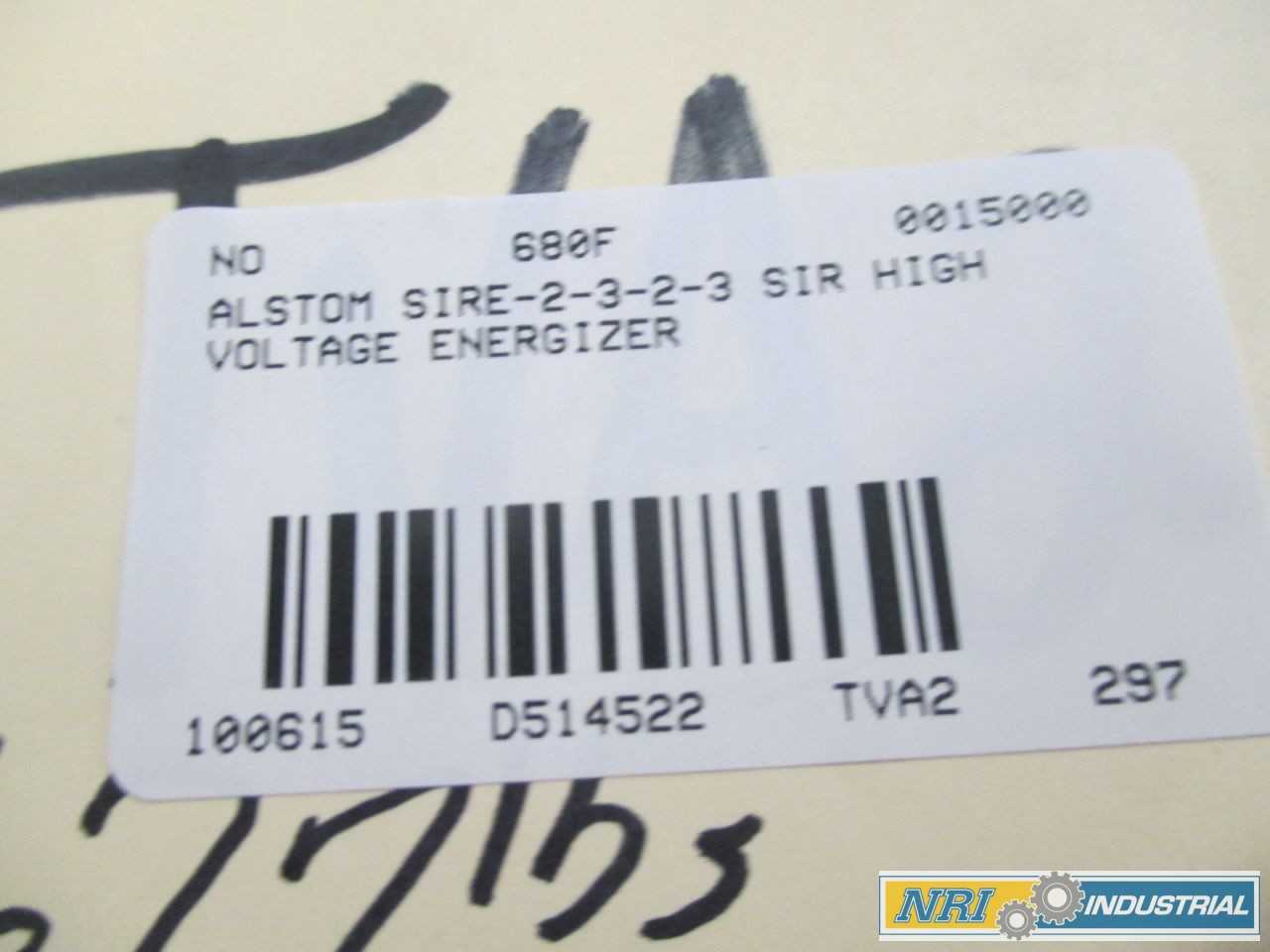 ALSTOM SIRE-2-3-2-3 SIR HIGH VOLTAGE ENERGIZER - PROCESS EQUIPMENT