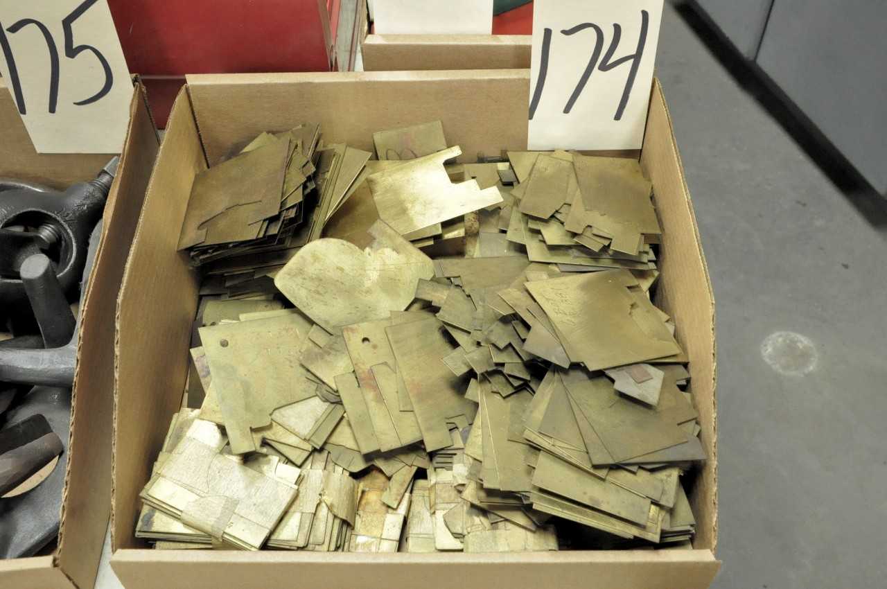 Lot Brass Tag Stock in 1 Box