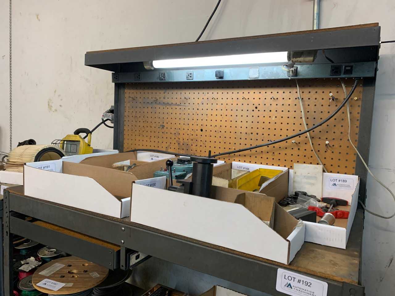 Work Bench with Overhead Lighting - PLANT & FACILITY