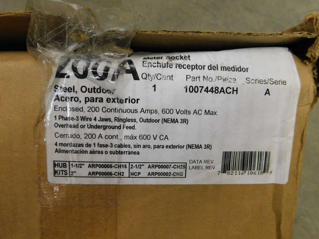 Lot of 1 Meter Socket, 1 Power Outlet Panel - ELECTRICAL COMPONENTS