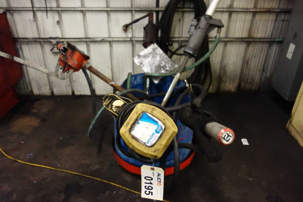 BARREL OF ASSORTED FUEL DRUM PUMPS - PUMPS