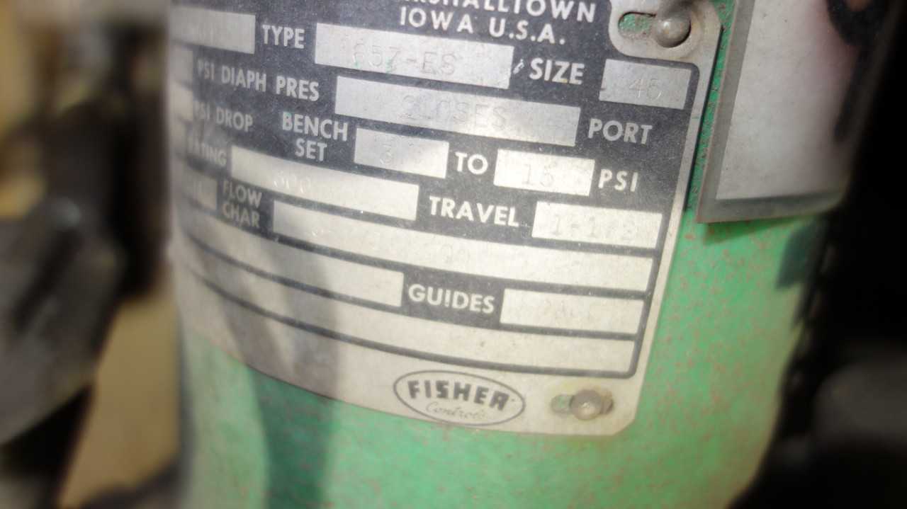FISHER CONTROL VALVES 657-ES 3" CL300 STEEL - CONTROL VALVE