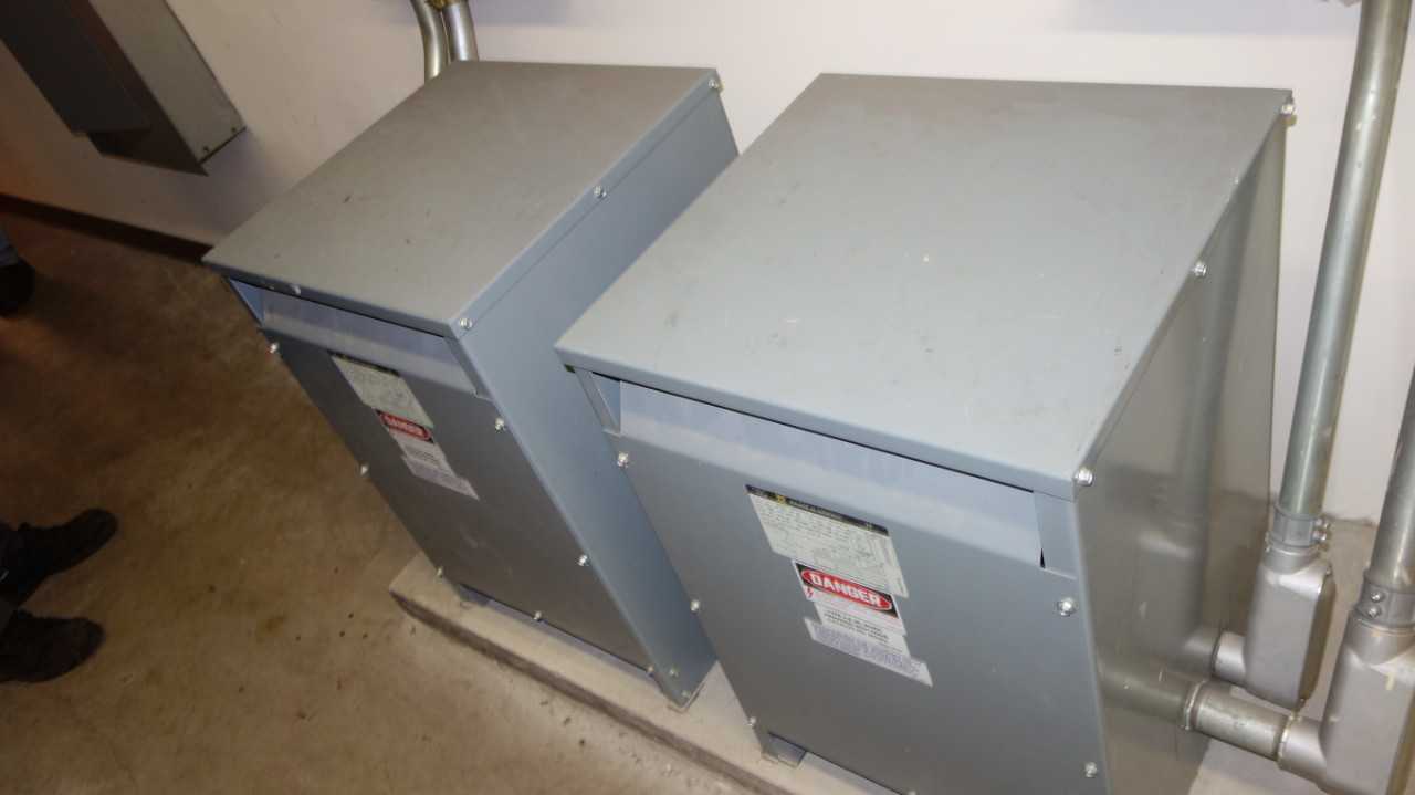 LOT OF 2 SQUARE D 45T3H 45KVA 480V-AC TRANSFORMERS - CONTROL TRANSFORMERS